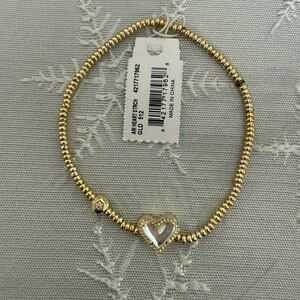 Kendra Scott Ari Gold Stretch Bracelet in Dichroic Glass NWT